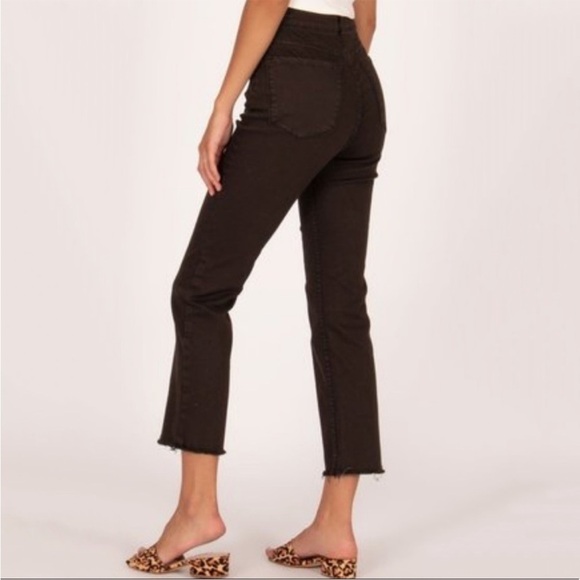 NWT Amuse Society La Vida High Rise Raw Hem Jeans in Black - Picture 4 of 9